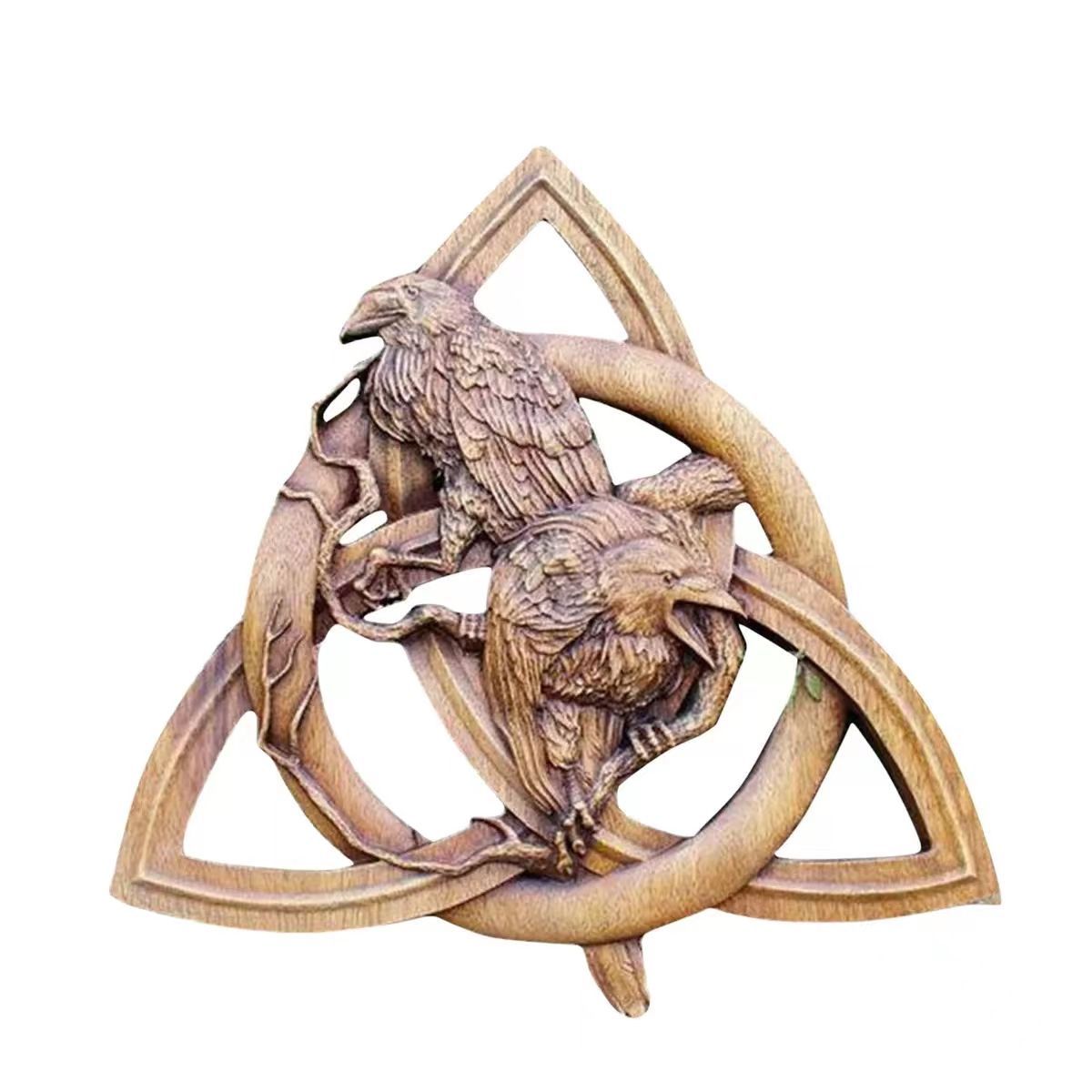 Pagan Gods Carving Rune Resin Wall Hanging Decor