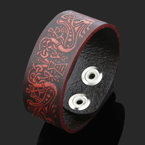 Viking Tree of Life Leather Bracelet (Viking Style)
