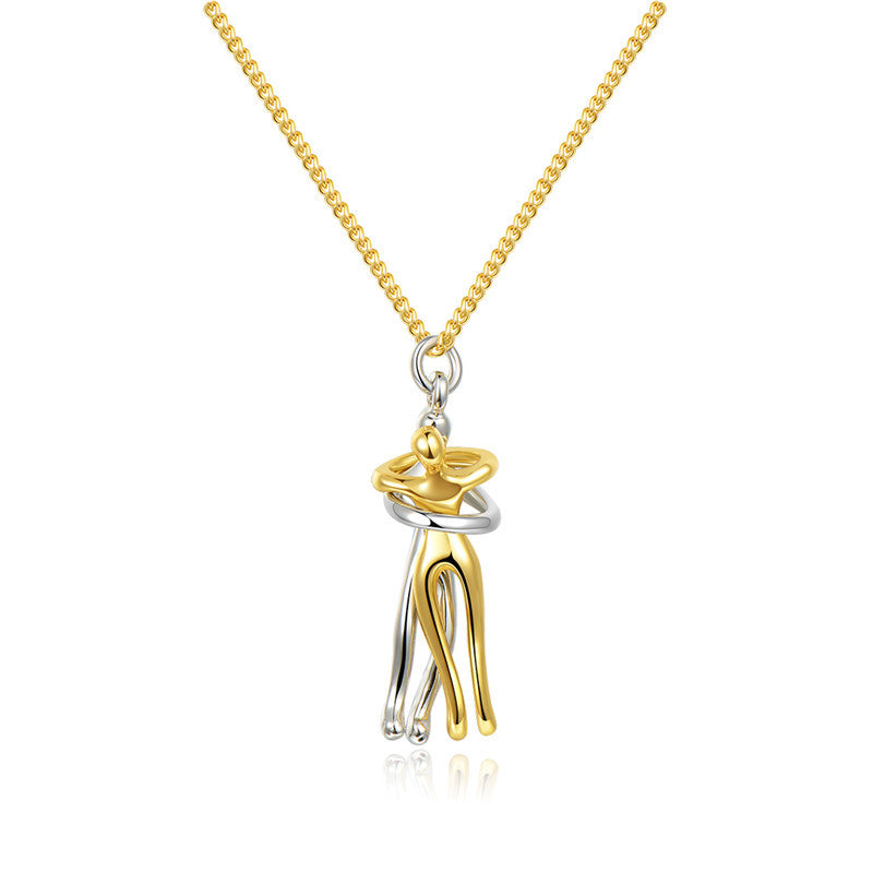 Couples Embrace Necklace - Creative Love Jewelry