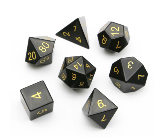 Mystic Gemstone Polyhedral Dice Set (One Set)