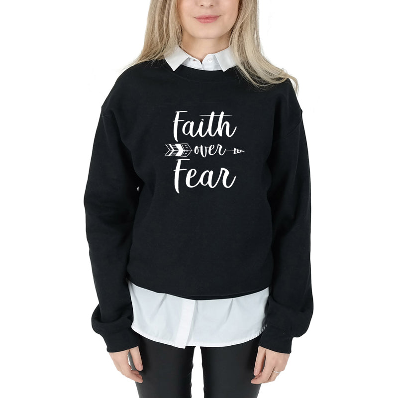 Faith Over Fear — Cotton Graphic T-Shirt