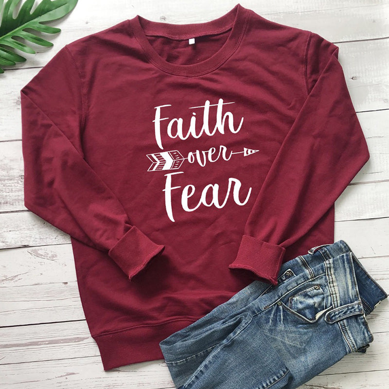 Faith Over Fear — Cotton Graphic T-Shirt