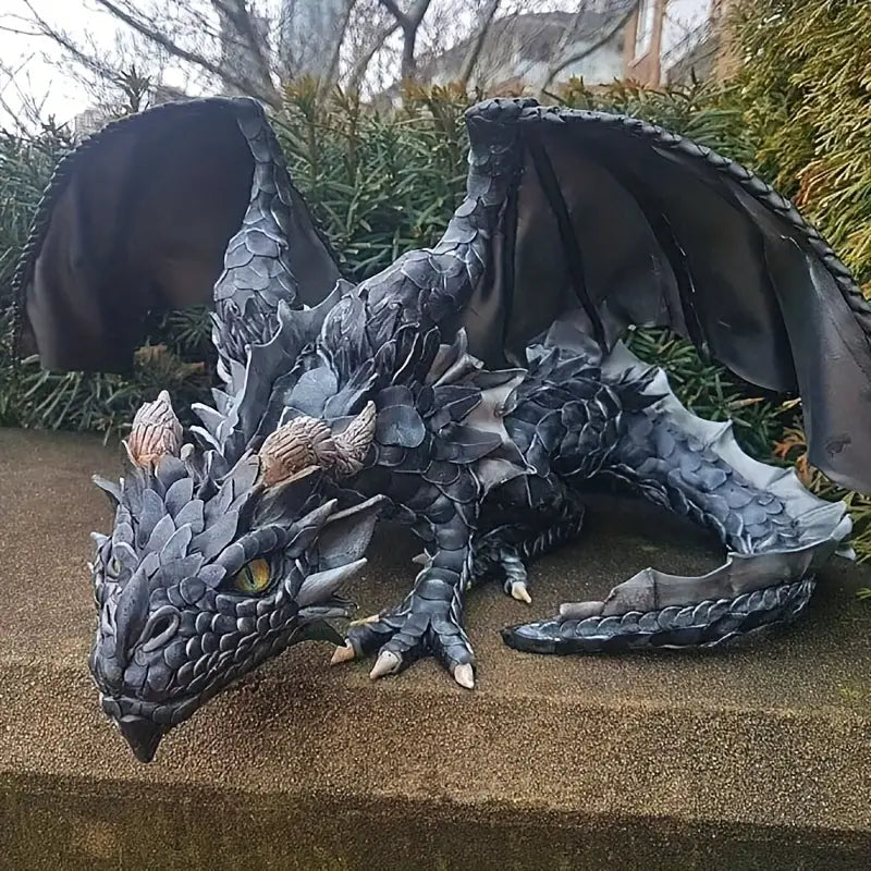 Gothic Dragon Resin Sculpture for Indoor and Outdoor Decor