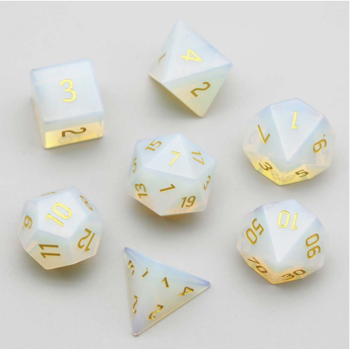 Mystic Gemstone Polyhedral Dice Set (One Set)