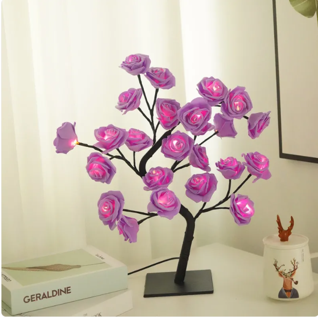 Romantic Rose Tree Lamp – Bedroom Decorative Light