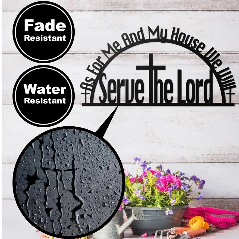 Bible Verse Metal Wall Sign — Black