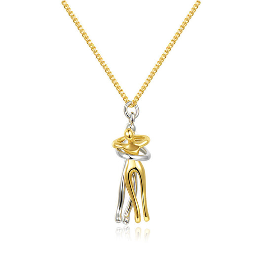 Couples Embrace Necklace - Creative Love Jewelry