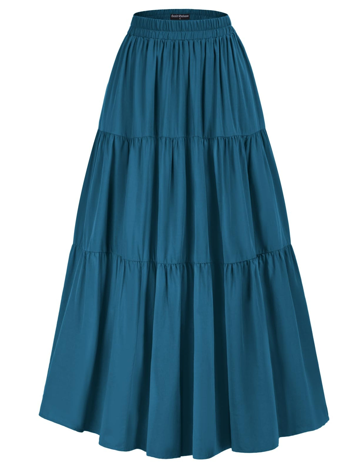 Scarlet Darkness Renaissance Skirts for Women Long Length Tiered Renaissance Skirt Peacock Blue XXL