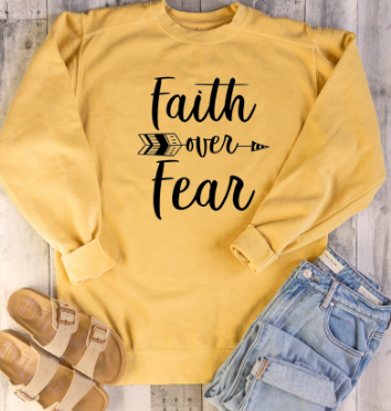 Faith Over Fear — Cotton Graphic T-Shirt