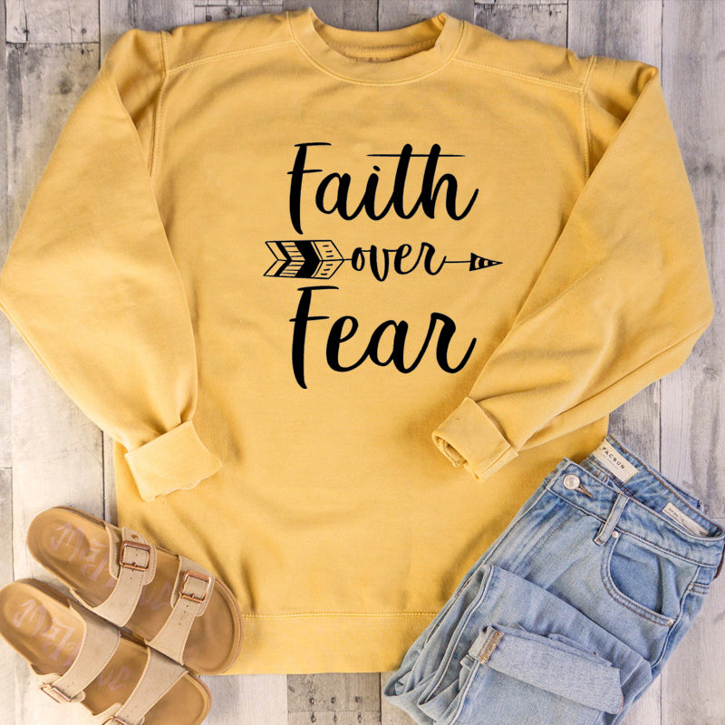 Faith Over Fear — Cotton Graphic T-Shirt