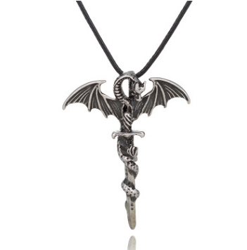 Glow-in-the-Dark Dragon Pendant Necklace