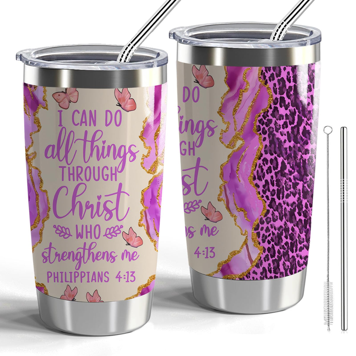 Philippians 4:13 — Christian Travel Tumbler