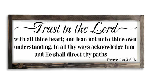 Trust in the Lord — Rustic Prayer Wall Sign