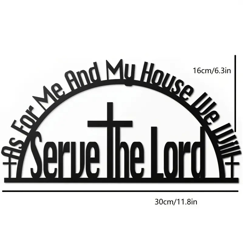 Bible Verse Metal Wall Sign — Black