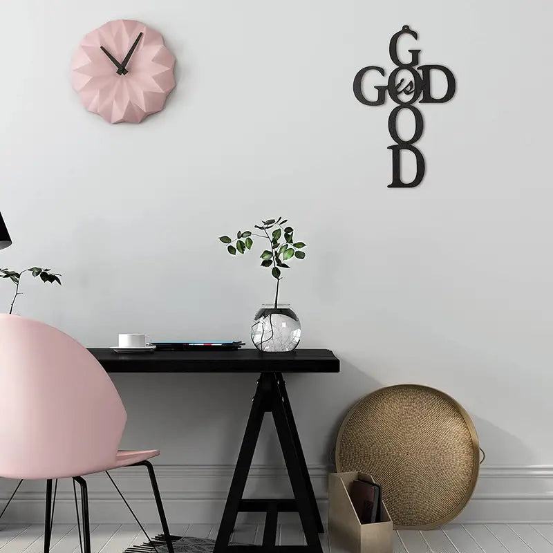 God Is Good — Metal Cross Wall Art