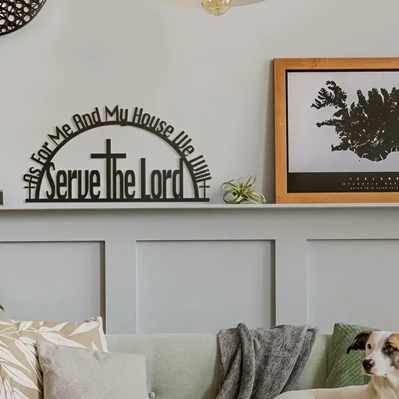 Bible Verse Metal Wall Sign — Black