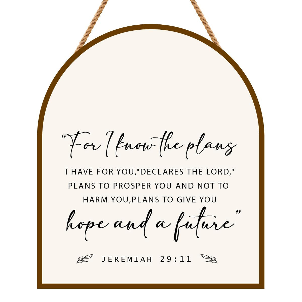 Jeremiah 29:11 — Christian Scripture Wall Art