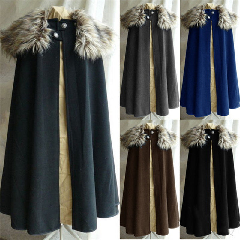 Renaissance Cloak with Fur Collar