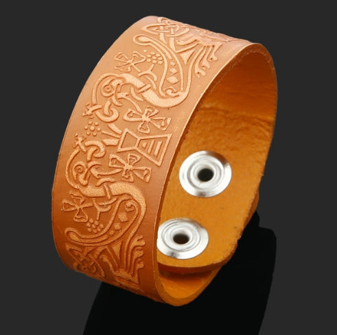Viking Tree of Life Leather Bracelet (Viking Style)