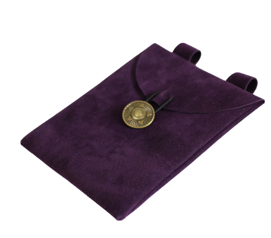 Medieval Renaissance Black Suede Leather Bag