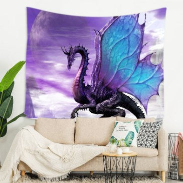 Green Dragon Tapestry Wall Hanging