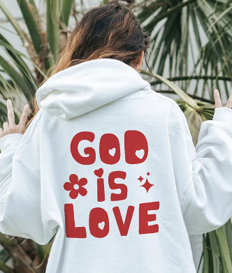 God Is Love — Women's Back-Print Hoodie