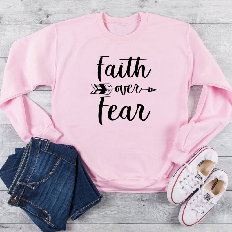 Faith Over Fear — Cotton Graphic T-Shirt