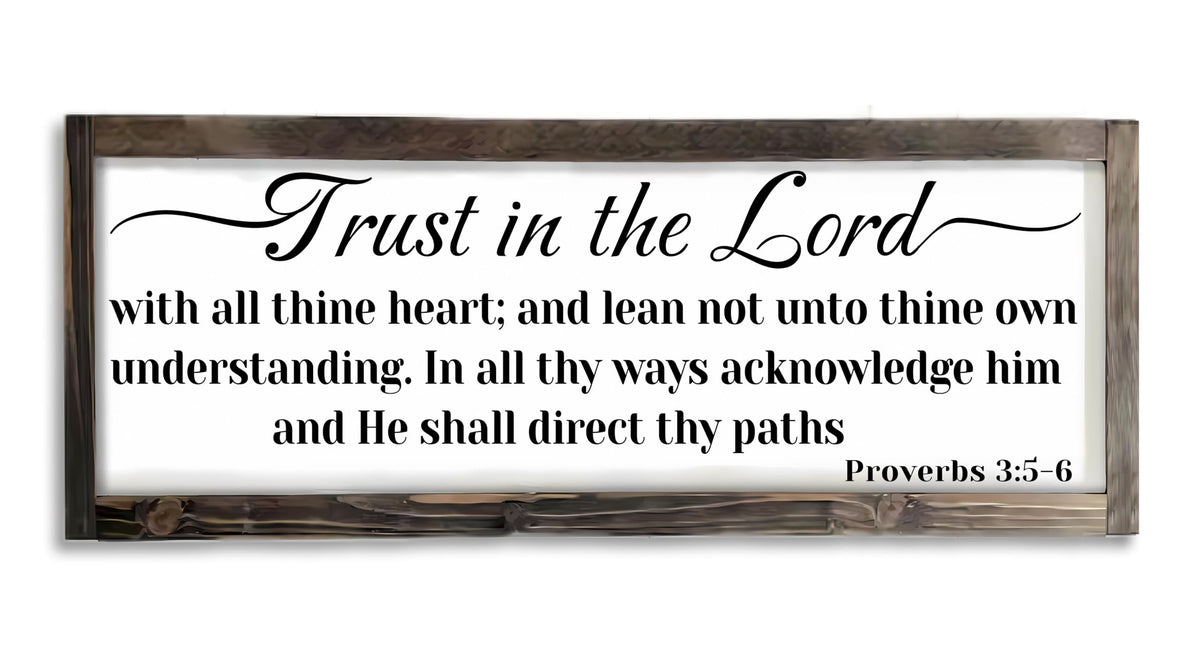 Trust in the Lord — Rustic Prayer Wall Sign