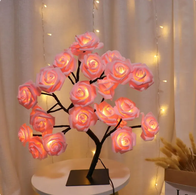 Romantic Rose Tree Lamp – Bedroom Decorative Light