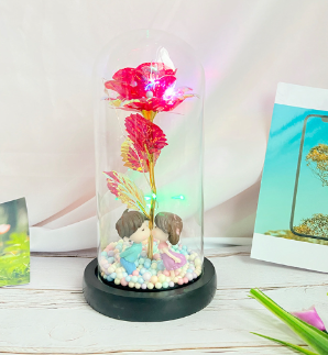 Enchanted LED Glass Rose Decoration