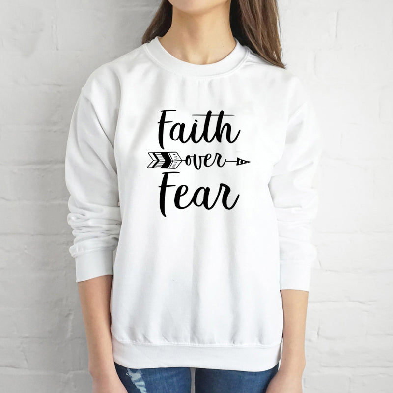 Faith Over Fear — Cotton Graphic T-Shirt