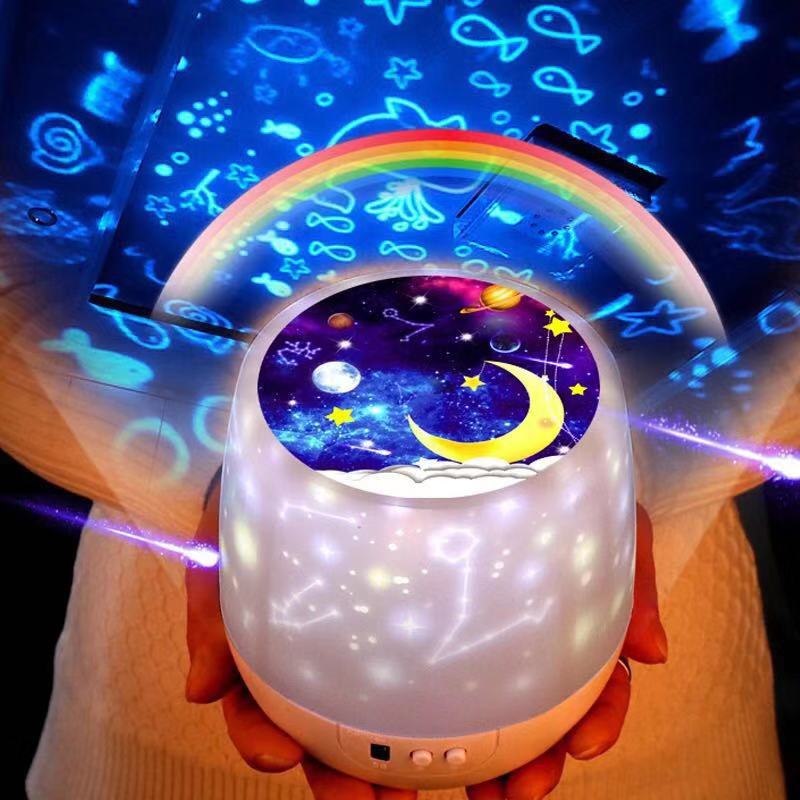 USB Rotating Star Projector Lamp for Romantic Gifts