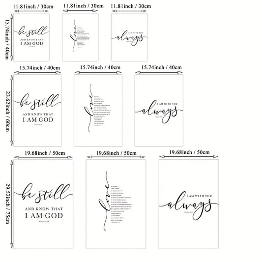 Bible Verse Art Prints — Unframed Set of 3