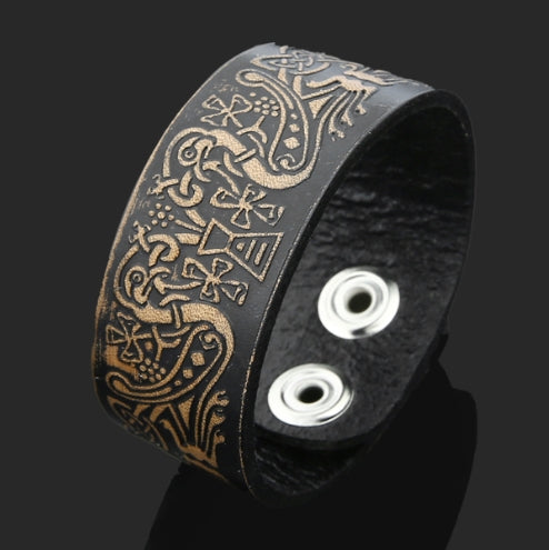 Viking Tree of Life Leather Bracelet (Viking Style)