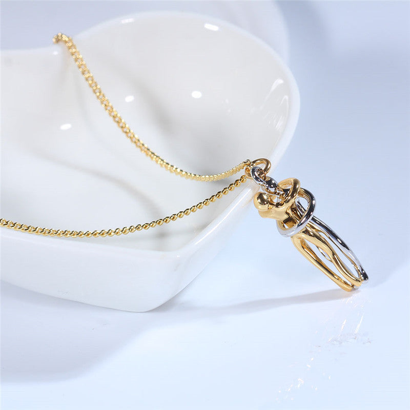 Couples Embrace Necklace - Creative Love Jewelry